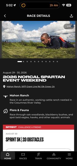Spartan Race (Elk Grove) 8/29 Super 10k