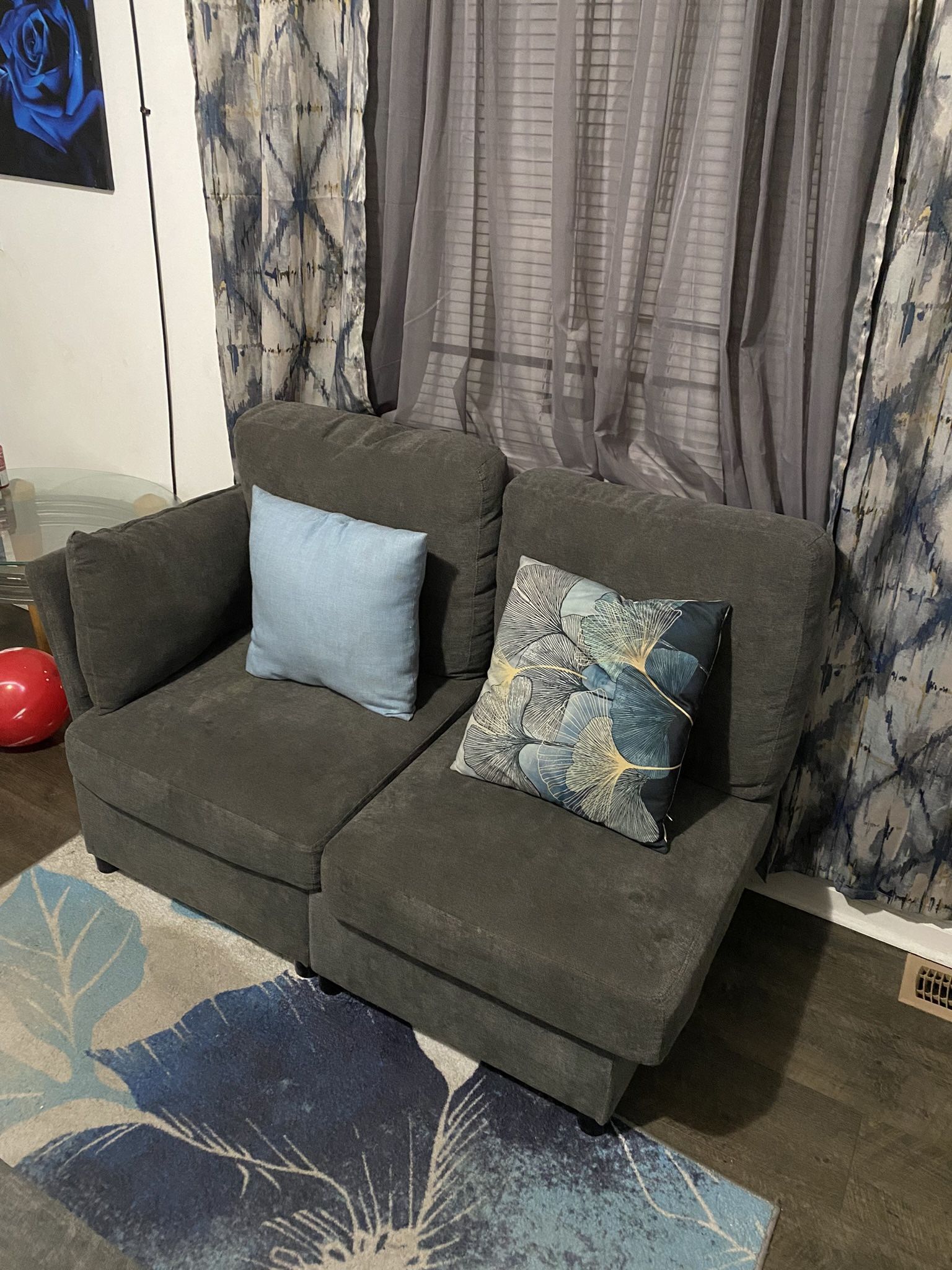 AMERLIFE Sectional Sofa, Modular Sofa Couch with Ottomans- 6 Seat for Living Room