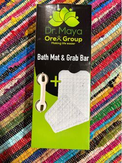 Dr Maya bath mat and grab bar set