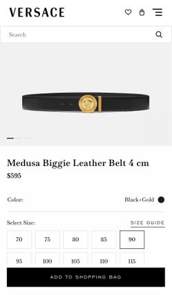 mens medusa vesace belt