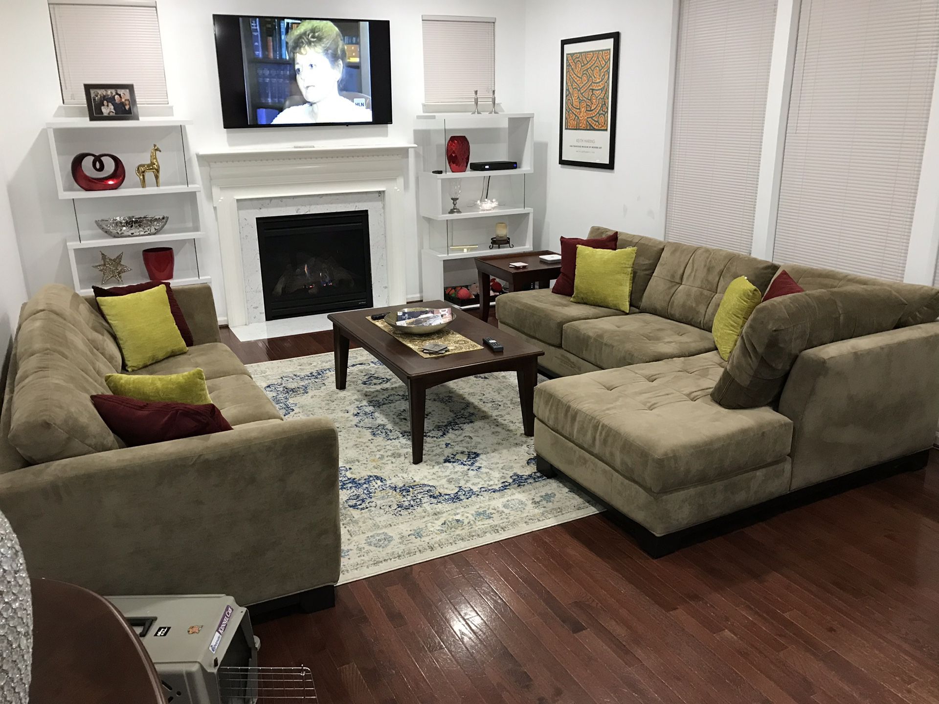 Large sectional with ottoman