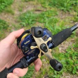 Daiwa Procaster Tournament PT10ZX Reel with a rod