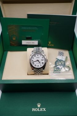 Rolex Datejust 41mm - Brand New - Aug-2026 , Ref.1.2.6.3.3.4 - Roman White Dial - Jubilee Bracelet