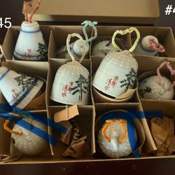 VINTAGE JAPANESE MINIATURE PORCELAIN BELLS