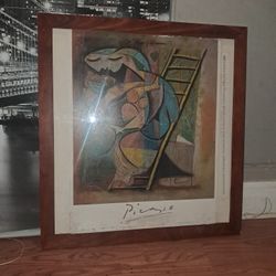 Picasso- Lady With Pigeons. Print.with Frame
