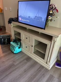Cream TV Stand $20
