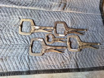Set of 5 Irwin Vise-Grip Locking C-Clamps (4x 11R & 1x 6R)