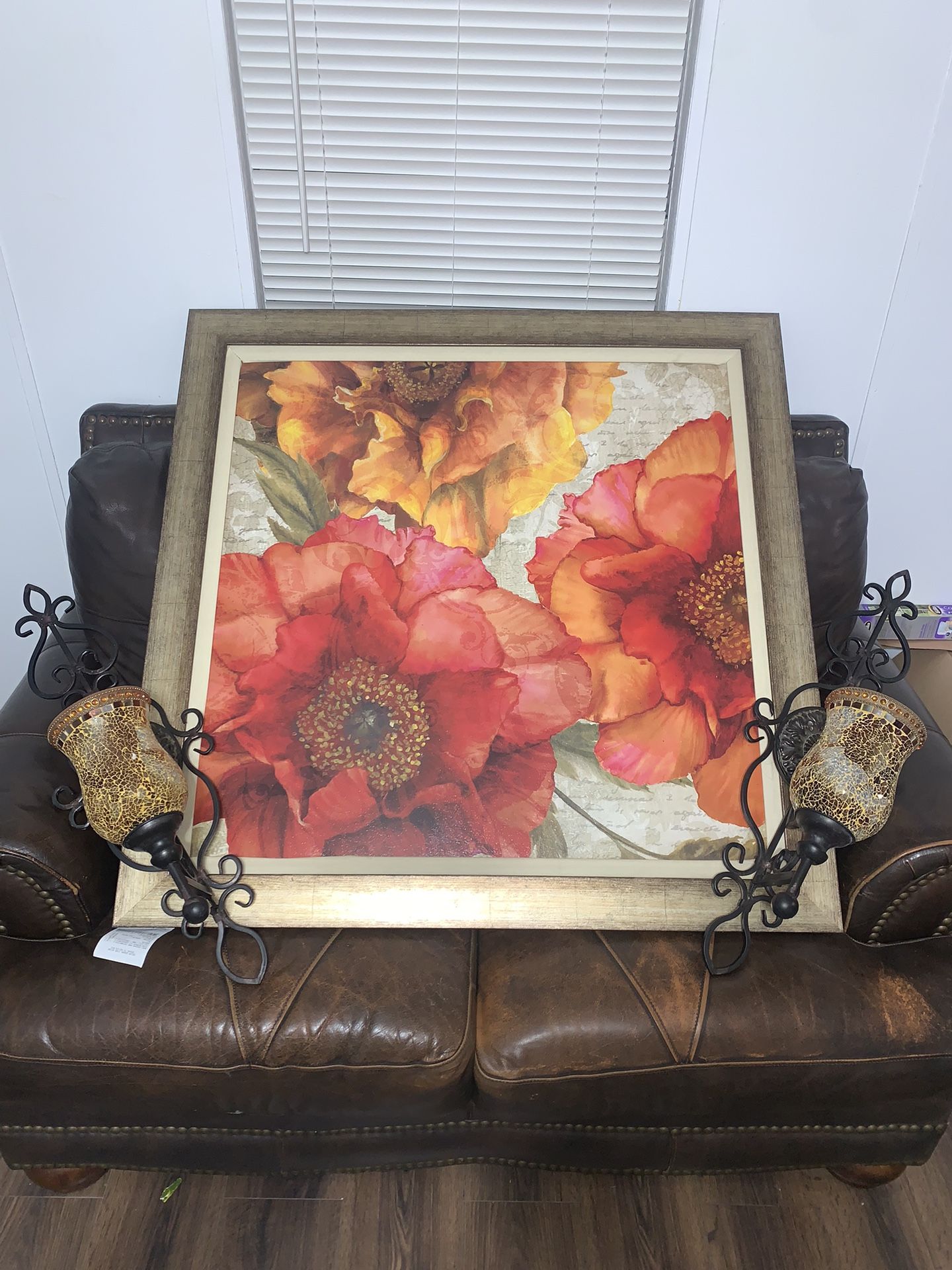 Hobby Lobby Amber Mosaic Glass Sconces