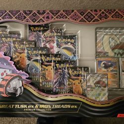Pokemon Paldean Fates Great Tusk Ex & Iron Thread Ex