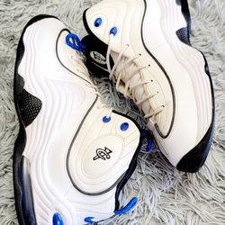 Size 10.5 Nike Air Penny 2 II White Black Varsity Blue 333886-100.

