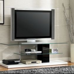 Glass Lacquer TV Media Console 