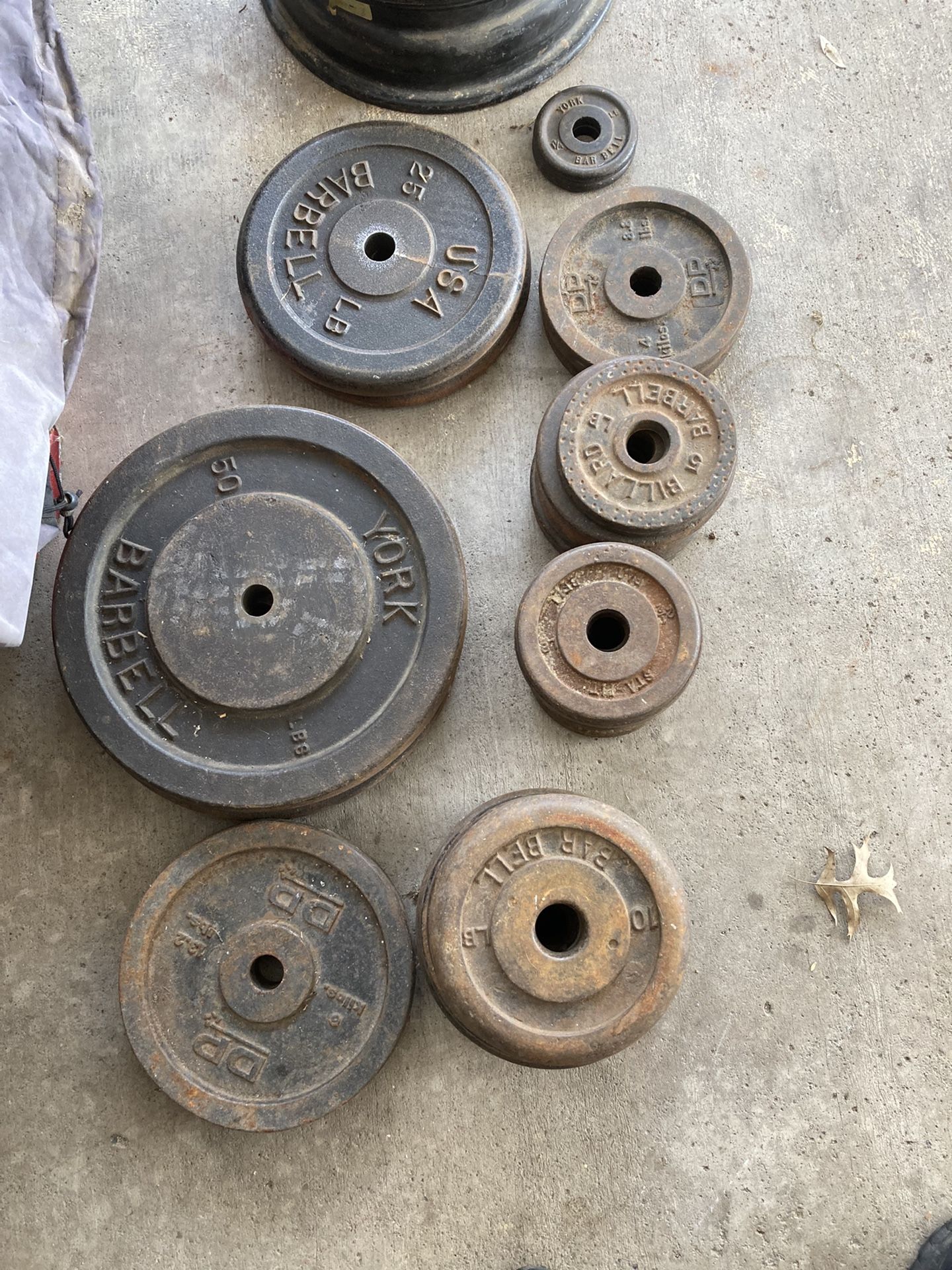 Weight Plates, Weight Bar, and Squat Stand