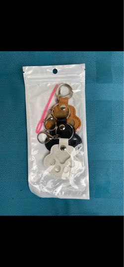 Leather Pet Hair Storage Keychains Set 3 pcs