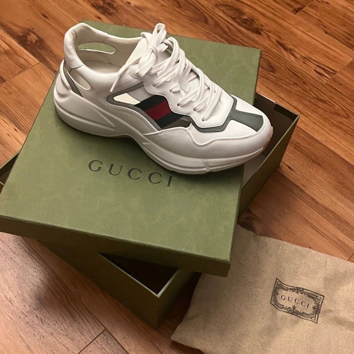 Gucci Rhyton Eco Leather Sneakers