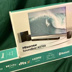 HiSense Soundbar AX700 Home Theater w/ Wireless Sub, Rear Speakers, Dolby Atmos 