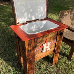 50qt Wooden Ice Chest 