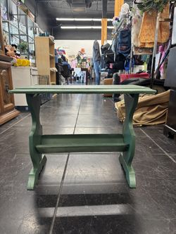 Green Wooden Table 11x22x17