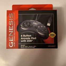 Brand new Sega Genesis 6 Button arcade Pad