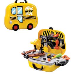 Brand New Kids' Pretend Tool Workshop Set - Screwdrivers, Hammer, Wrench, Screws & More Hand Tools for Boys & Girls - 31 Pieces Construction Learning 