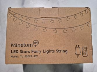 Minetom 100 LED Star String Lights 33ft Warm White Remote Wall Plug-In 8 Modes