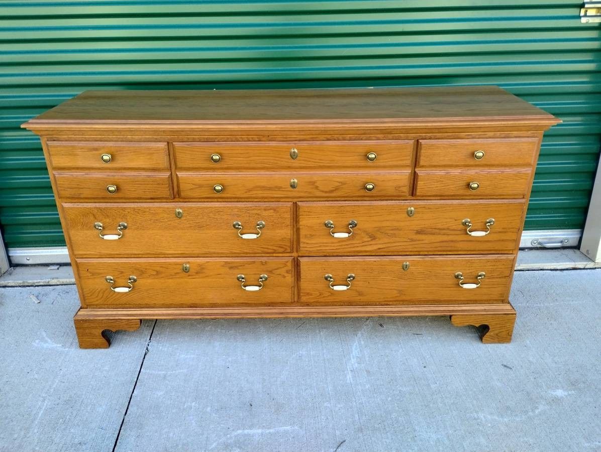 American Internation Custom Made Oak Dresser