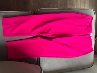 Hot Pink Wide-Leg Dress Pants