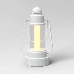 Threshold 11" Outdoor Patio Lantern LED Pillar Candle Modern Style, White