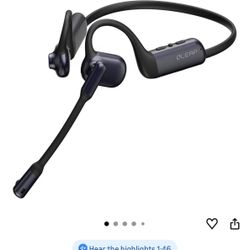 New In Box P200b Pro Bluetooth Wireless Open Ear Noise Cancelling Headphones, 50dB ENC Call Noise Elimination, Computer Headset with Boom Microphone a
