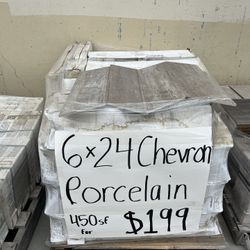 6x24 Chevron Porcelain 