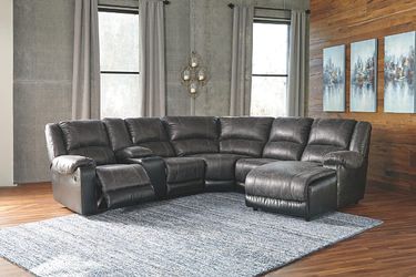 New Reclining grey sectional with warranty! Awesome Couch And Loveseat Set Bedroom Suite Mattress And Boxspring Set Saves Here