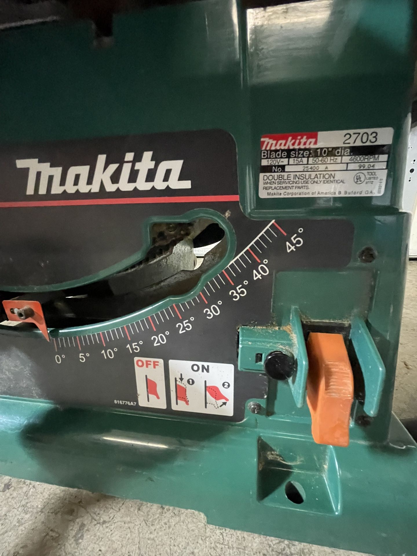 Makita Table Saw 10”