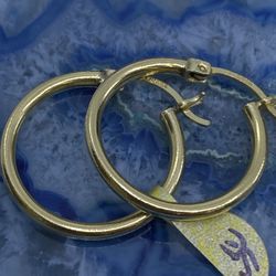 $350 Yellow Gold Hoop Earrings 