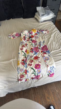 Fashion nova Dahlia Floral Midi Dress - Multi Color