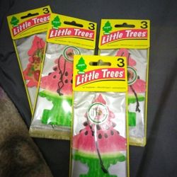4 Packs Of Little Tree Car Freshener 3 Packs 