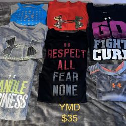 Boys Underarmour Shirts Sz YMD