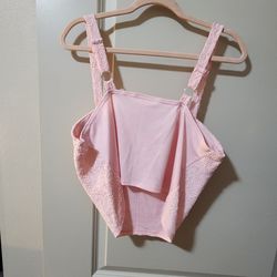 Pink bustier with thick straps