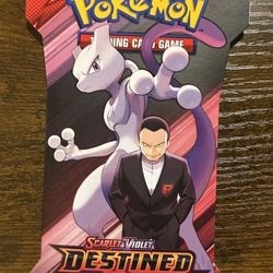 Pokemon Destined Rivals Booster (4) Hanger Pack Brand New
