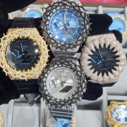 MOISSANITE G SHOCKS WITH STERLING SILVER