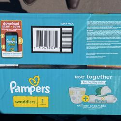 Size 1 Pamper Swaddler Diapers