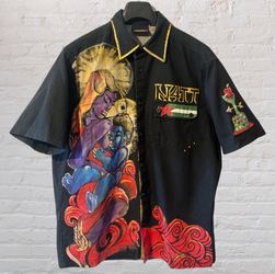 Handpainted Unisex Black Madonna Shirt 