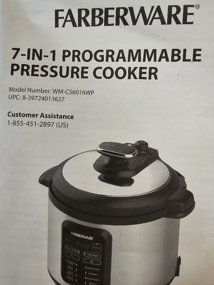 Farberware 7 In 1 Programmable Pressure Cooker 6 Quart