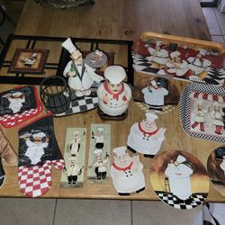 CHEF KITCHEN DECOR BUNDLE FOR SALE! ALL SOLD TOGETHER!