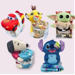 Hugger Character Dolls with Blanket Many Styles!