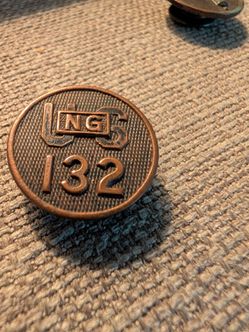Original WW1 US Army National Guard Collar Disc