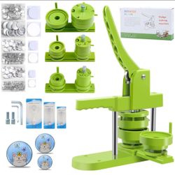 Button Maker Machine Multiple Sizes 1+1.25+2.25in, Button Pin Maker Kit