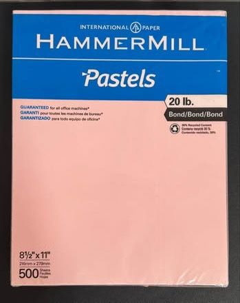 NEW and SEALED Hammermill Ream of Pastel Printer Paper just $10