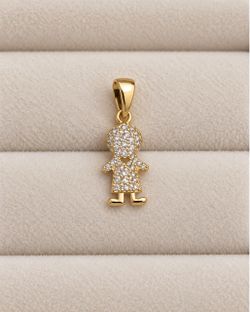 Gold-Tone Little One Pendant – Sparkling Family Love Charm ✨
