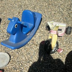 Toddler toys bike and little tikes horse