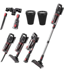 Cordless Vacuum Cleaner, Stick Vacuum with Tangle-Resistant Design