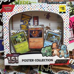 Pokemon 151 Poster Collection Box Trading Card Games Scarlet & Violet 3.5